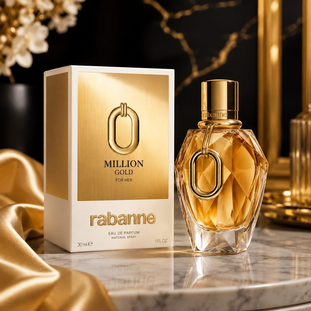 Paco Rabanne Lady Million Gold For Her Eau de Parfum 1.0 oz (30 ml)