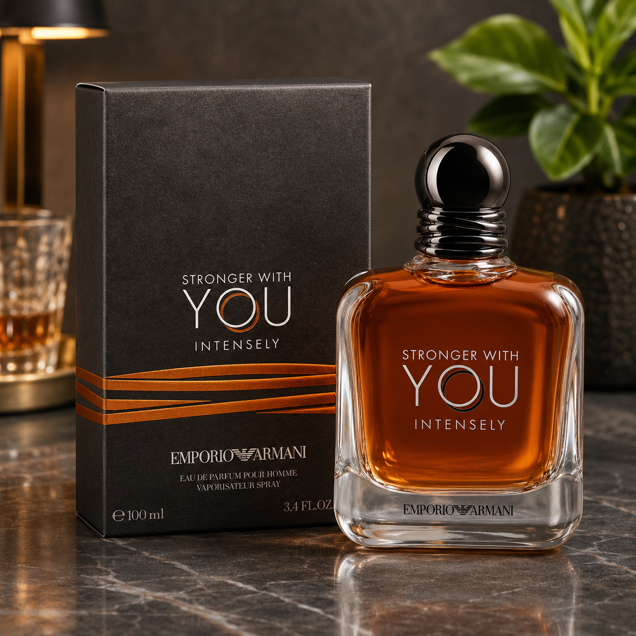 Emporio Armani Stronger With You Intensely Eau de Parfum for Men 3.4 fl oz / 100ml