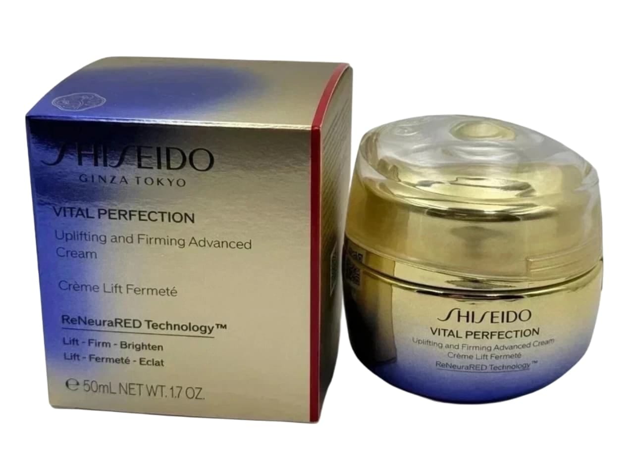 Shiseido Vital Perfection Uplifting and Firming Advanced Cream – ReNeuraRED Technology – 50mL / 1.7 oz