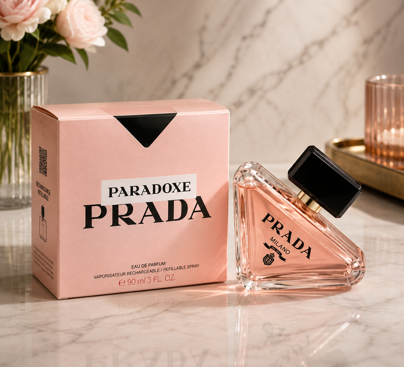 Prada Paradoxe Eau de Parfum for Women – Refillable Spray, 90 ml / 3.0 fl oz