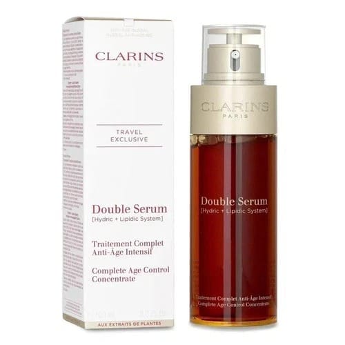 Clarins Double Serum Complete Age Control Concentrate – Hydric + Lipidic System – Travel Exclusive 100ml / 3.4 fl oz